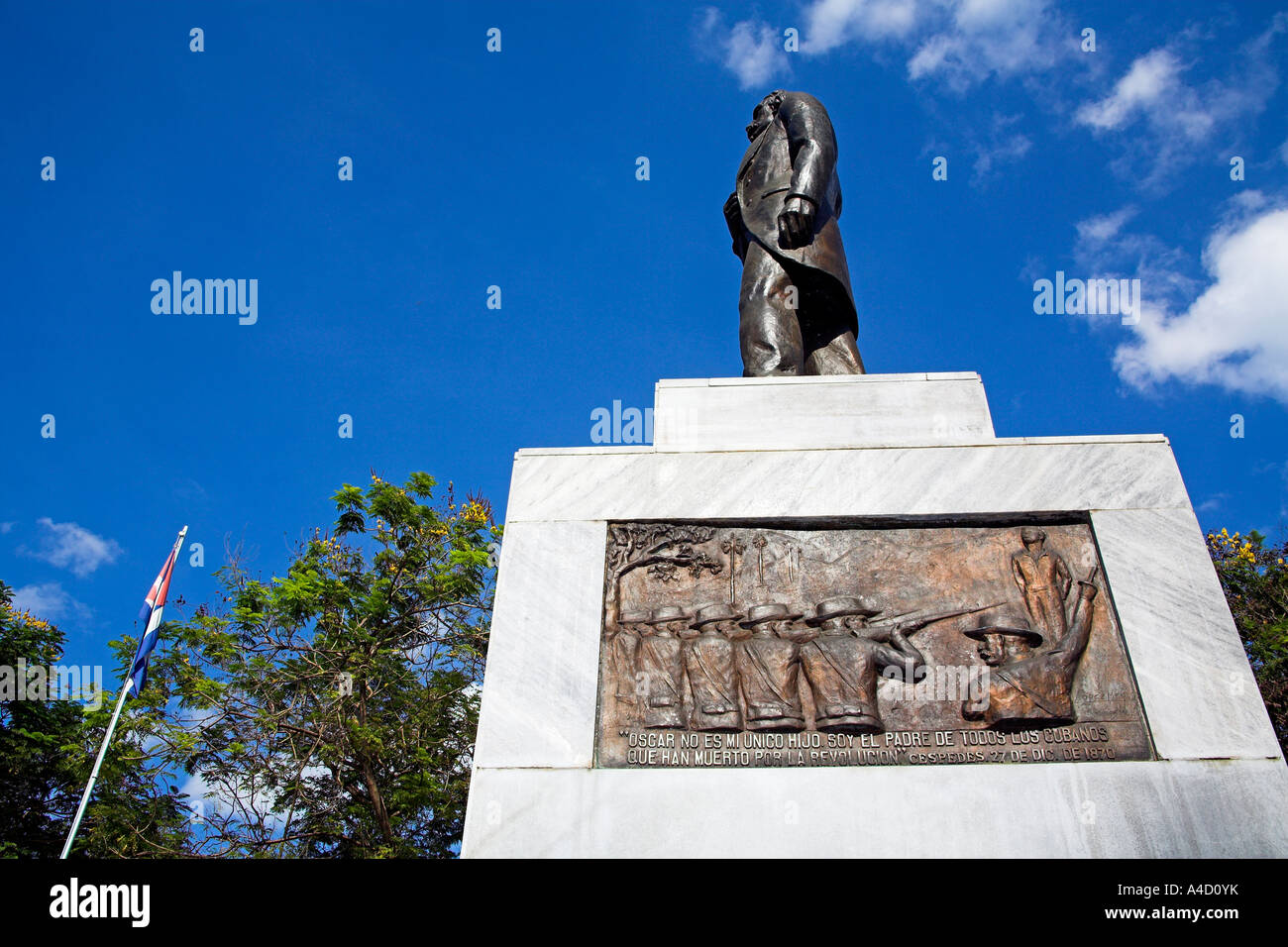 Carlos Manuel de Céspedes Monument, Parque Cespedes, Bayamo, Provinz Granma, Kuba Stockfoto