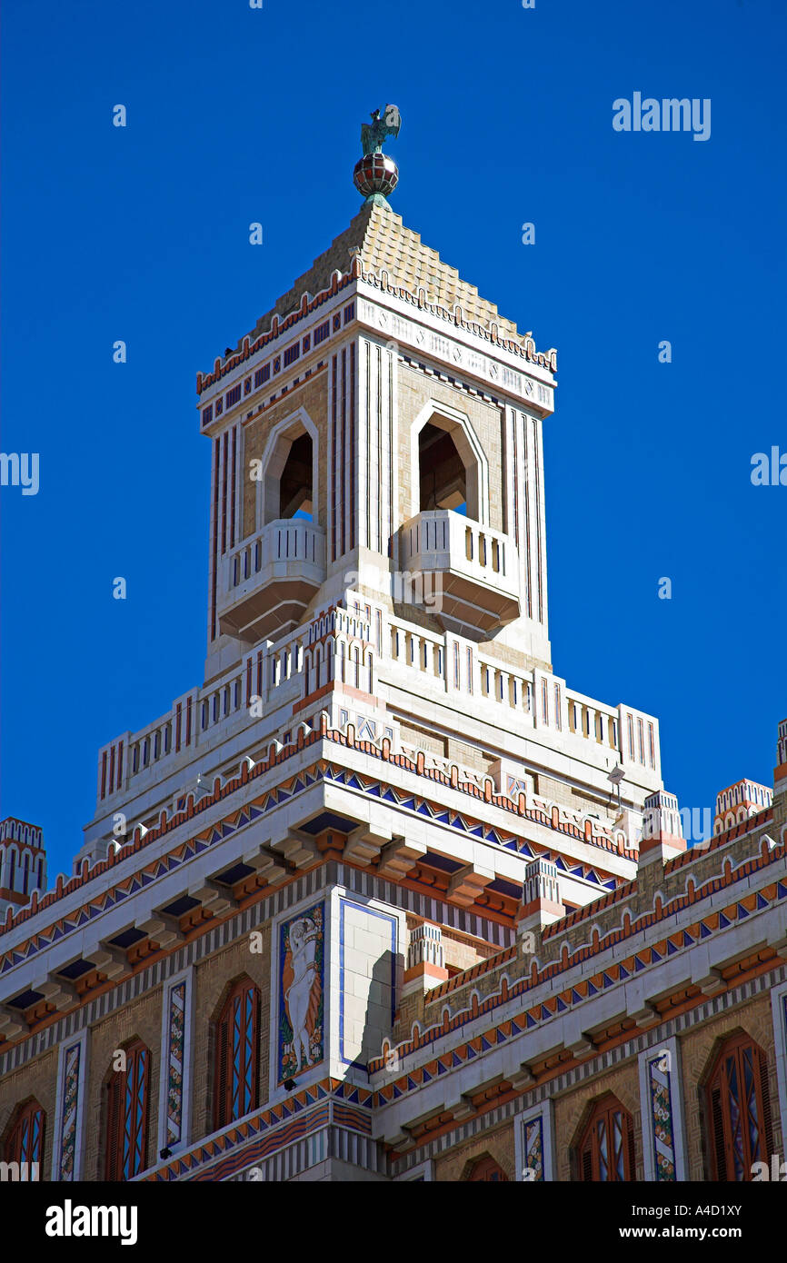 Art-Deco-Edificio Bacardi, Bacardi Gebäude, Havanna, La Habana Vieja, Kuba Stockfoto