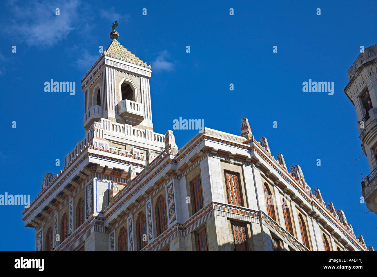 Art-Deco-Edificio Bacardi, Bacardi Gebäude, Havanna, La Habana Vieja, Kuba Stockfoto