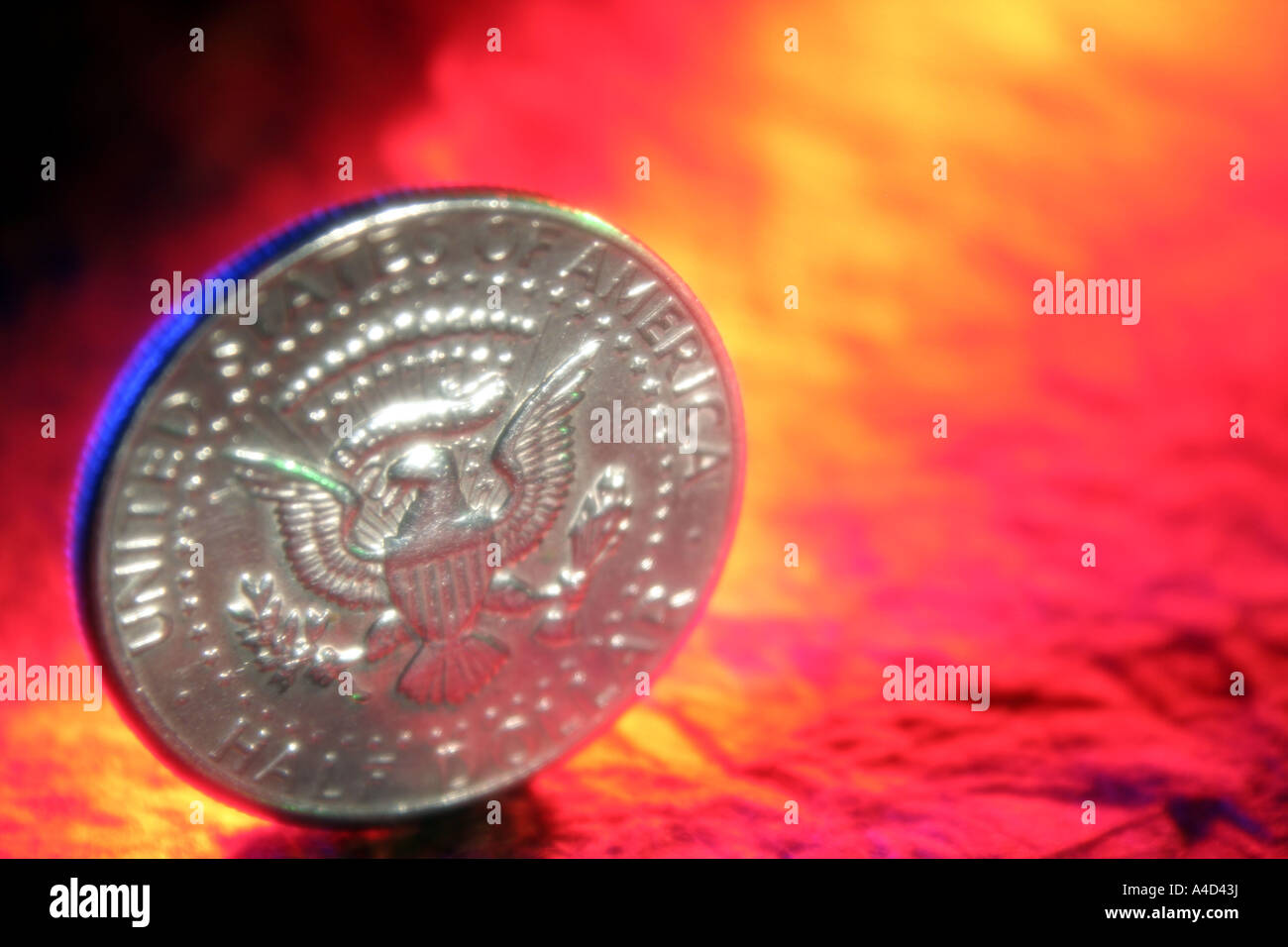Halb-Dollar-Münze Stockfoto