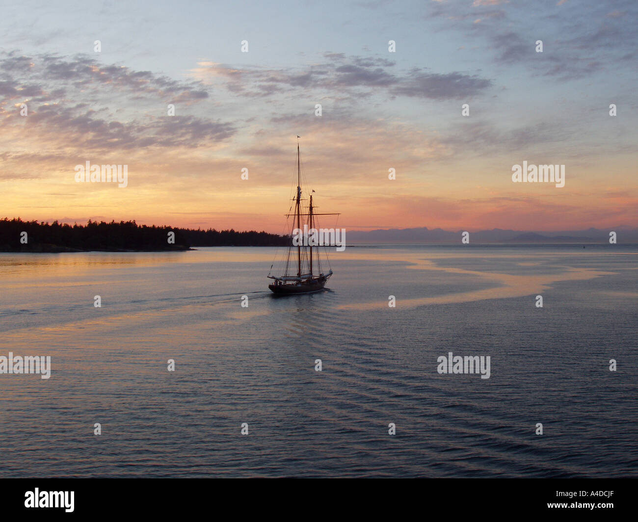 Sonnenuntergang über die Bucht von Vancouver Stockfoto