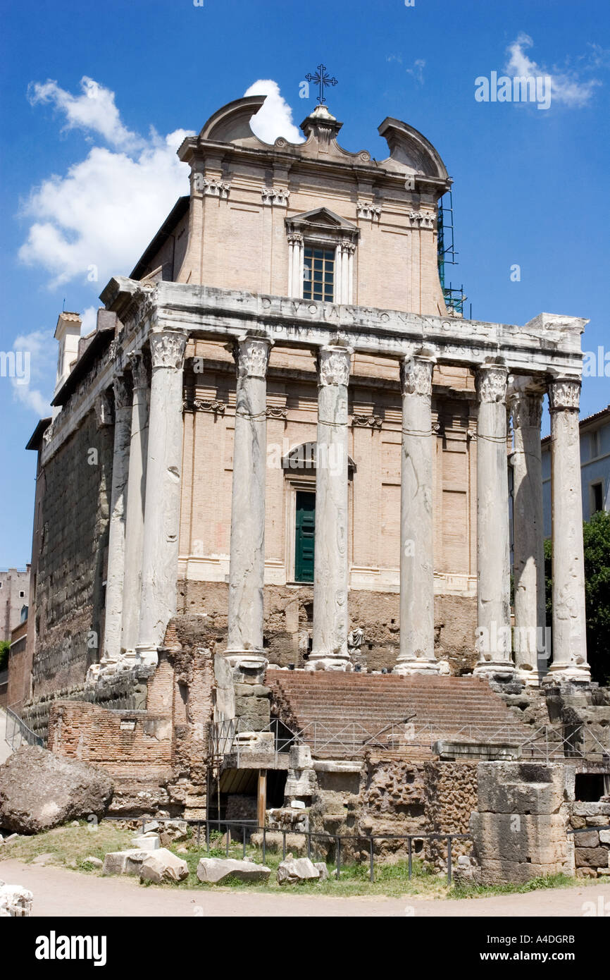 Die barocke Kirche von San Lorenzo in Miranda Rom Roma Italien Stockfoto