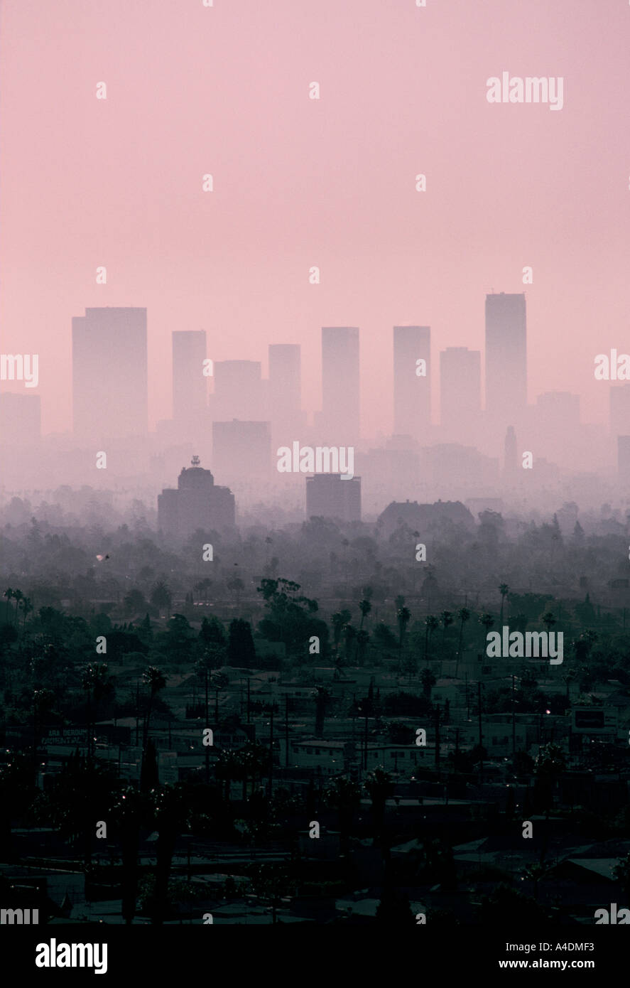 Smog über Los Angeles, Kalifornien, USA Stockfoto