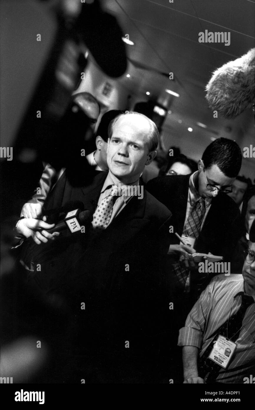 Tory Politiker William Hague während des Wahlkampfes von 1997 Stockfoto