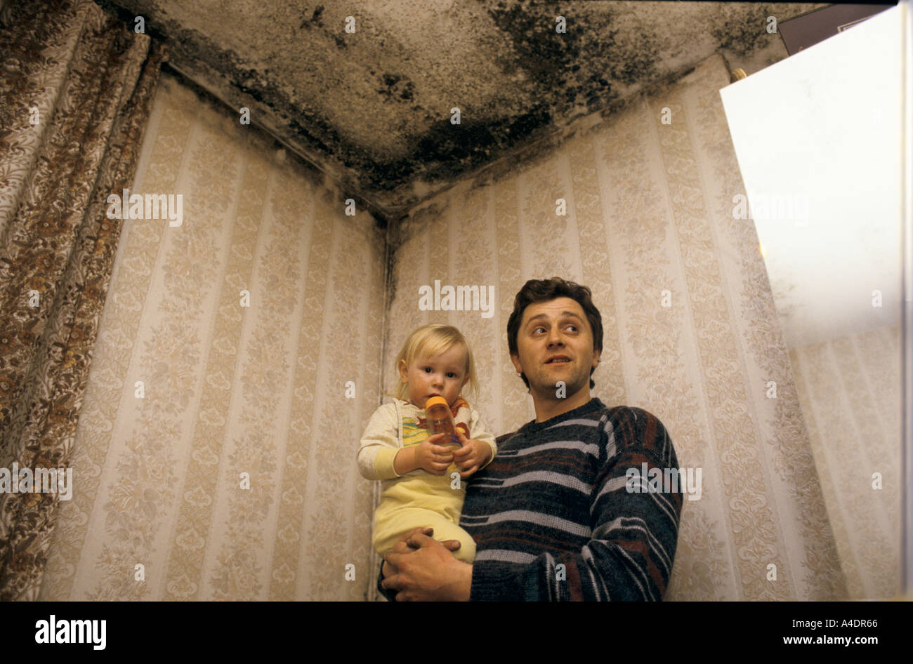 Schlechte Wohnverhältnisse, Tower Hamlets, London 1999 Stockfoto