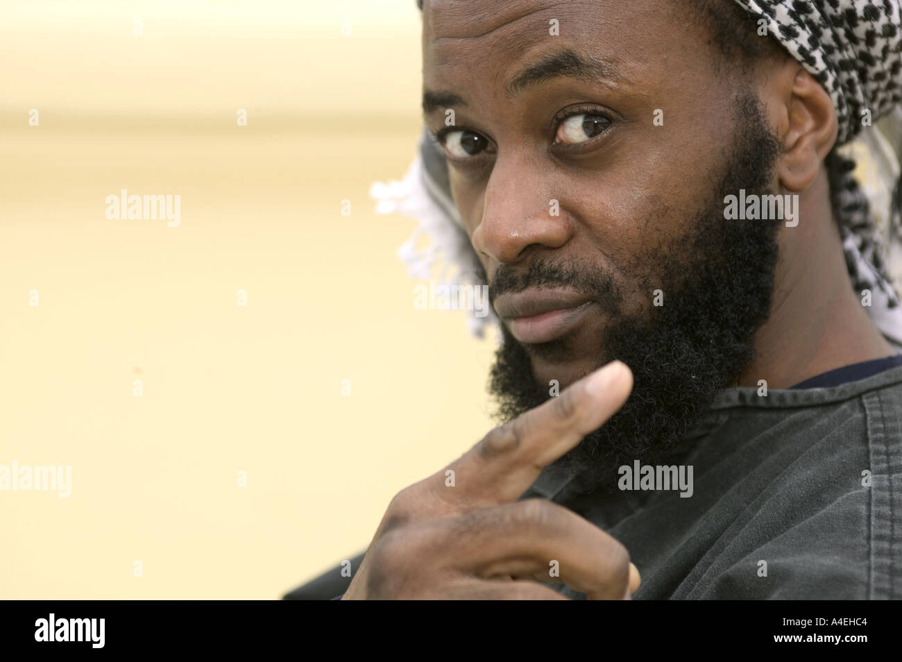 Martin Mubangu, die von dem amerikanischen aus Guantanamo Bucht ohne Gebühr am 25 01 2005 nach drei Jahren Haft entlassen wurde Stockfoto