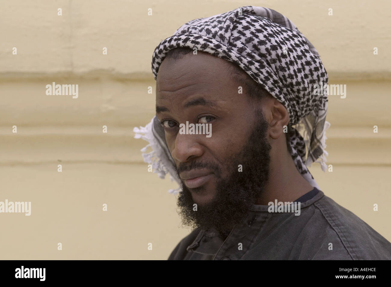 Martin Mubangu, die von dem amerikanischen aus Guantanamo Bucht ohne Gebühr am 25 01 2005 nach drei Jahren Haft entlassen wurde Stockfoto