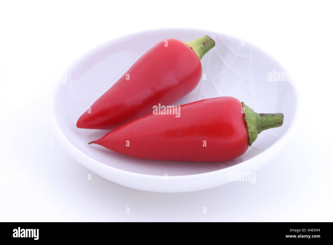 Chili ist isoliert auf weißem Hintergrund Stockfoto