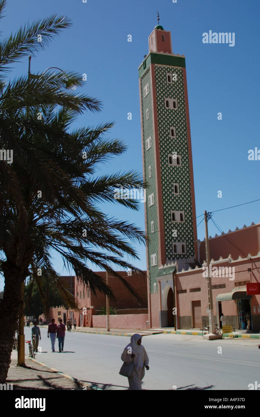 Moschee in Erfoud, Marokko Stockfoto