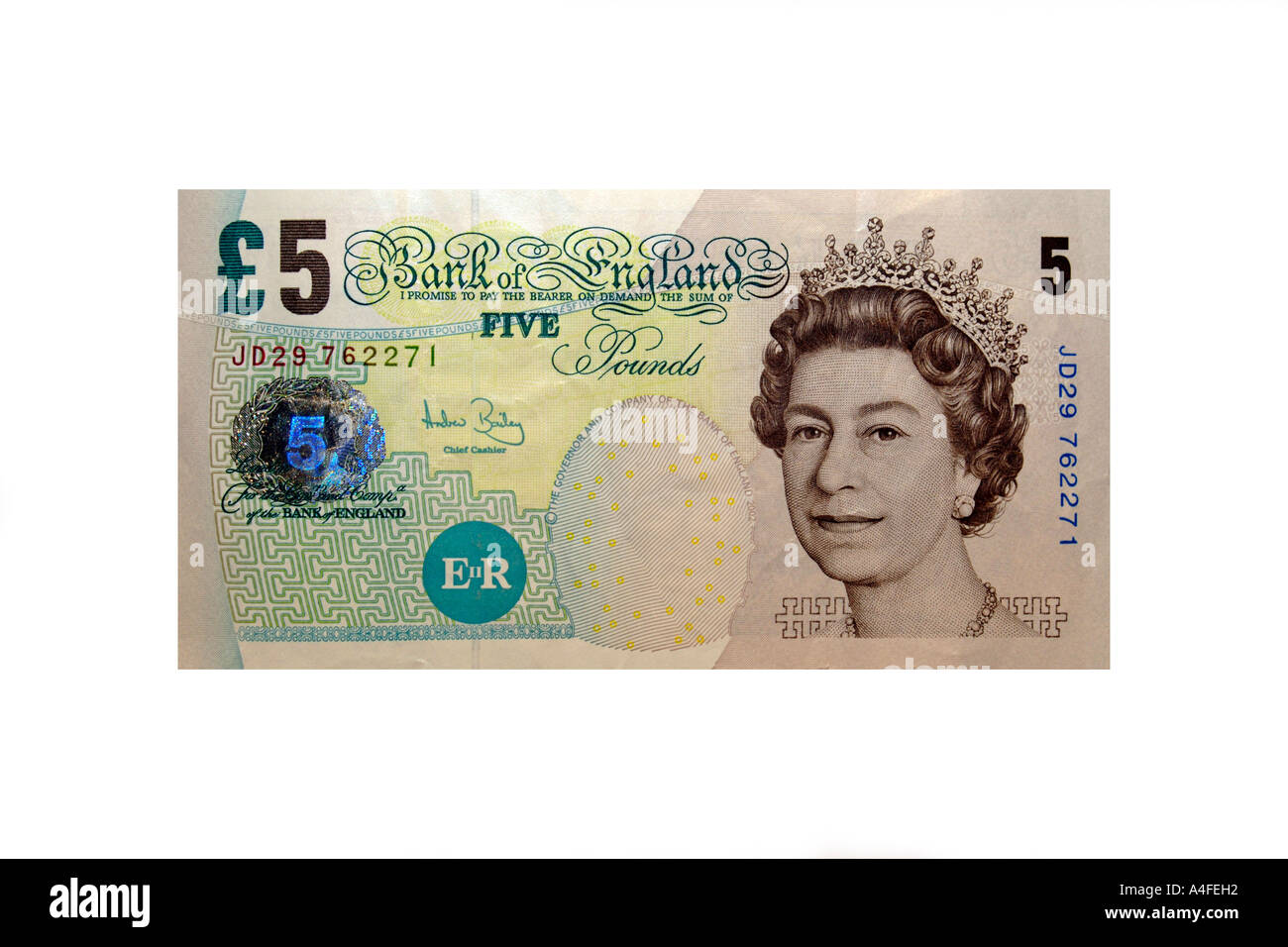 Fnf Pfund Englisch Bank Note Stockfotografie - Alamy
