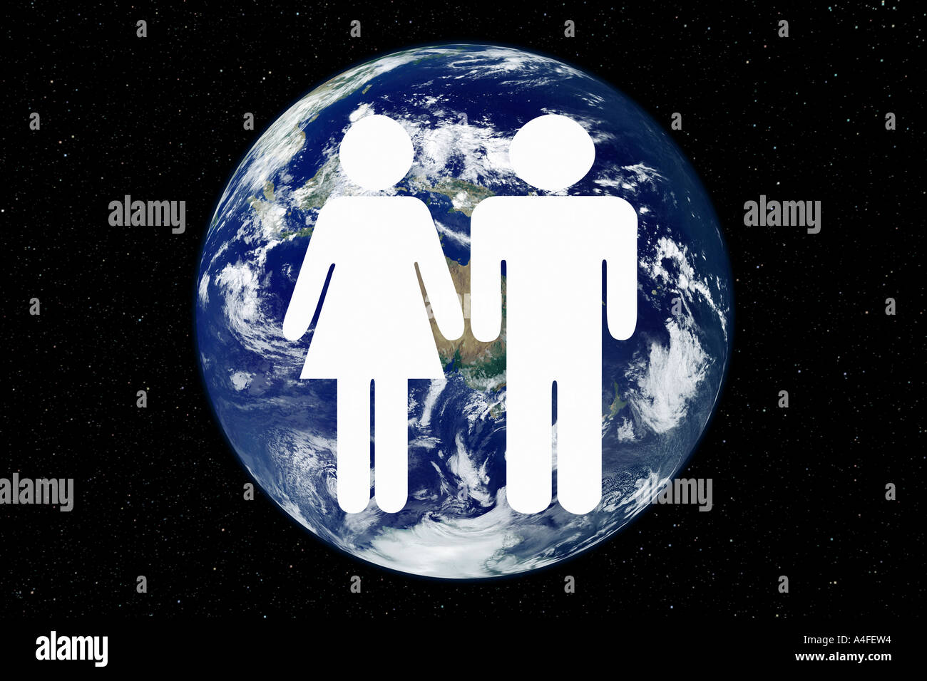 Konzept-Bild von Paaren - Bewusstsein für single-Dasein. Stockfoto