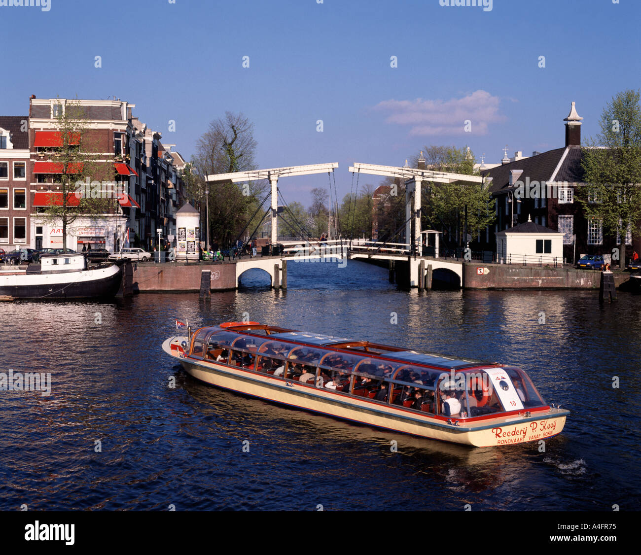 Fluss Amstel, Amsterdam, Holland Stockfoto
