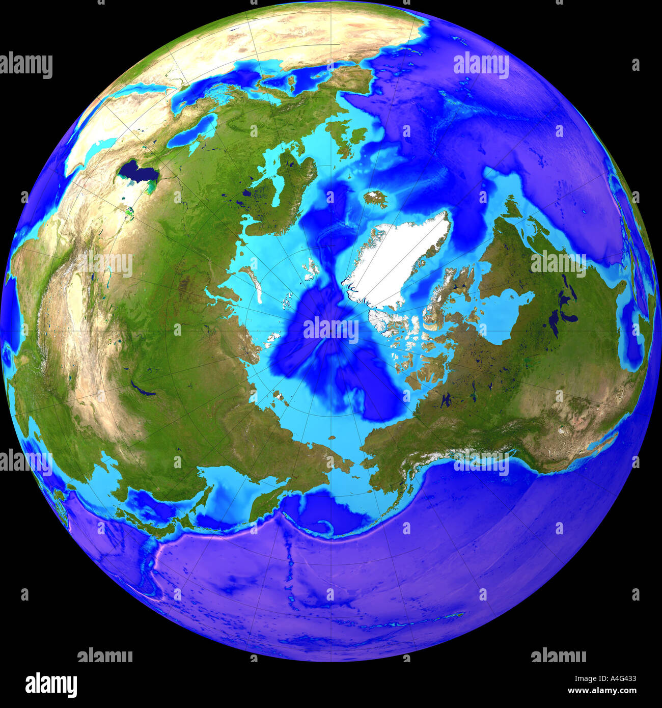Globus Nordpol Stockfoto