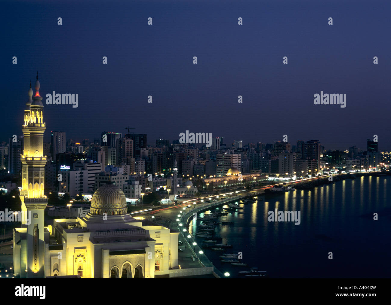 Sharjah Grand Moschee Stockfoto