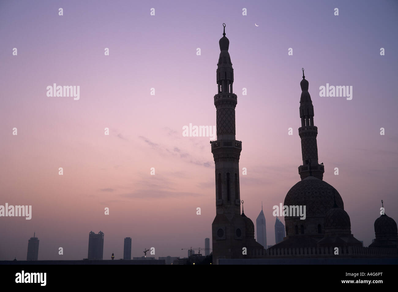 Jumeirah Moschee Minarett, Dubai UAE Stockfoto