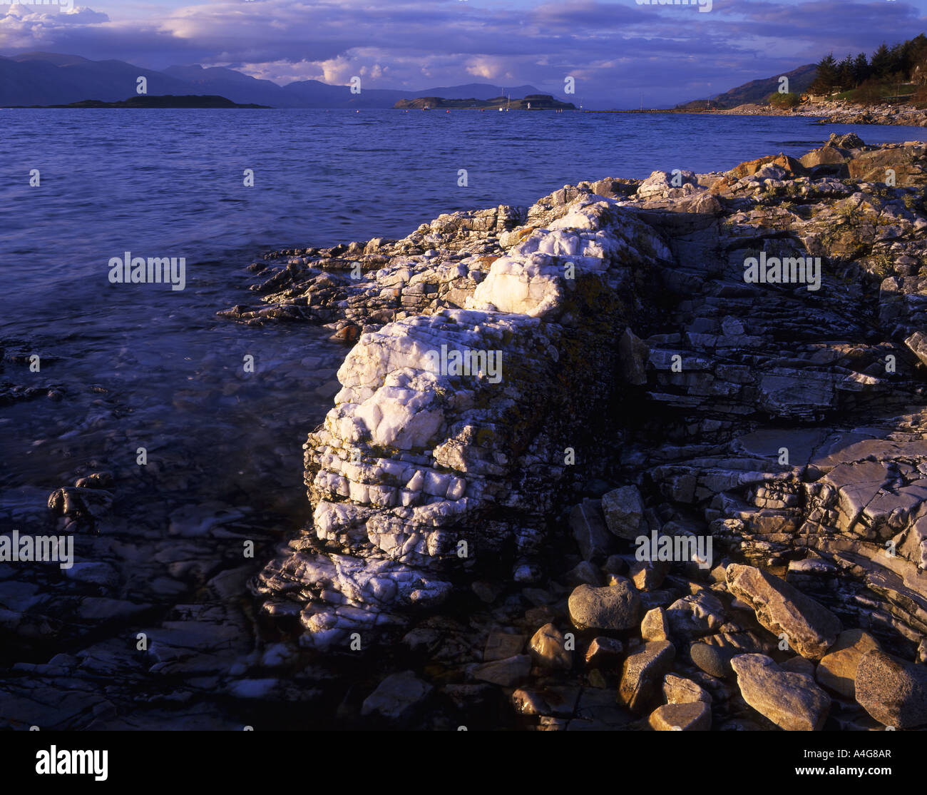 Küste bei Port Appin, Argyll Stockfoto