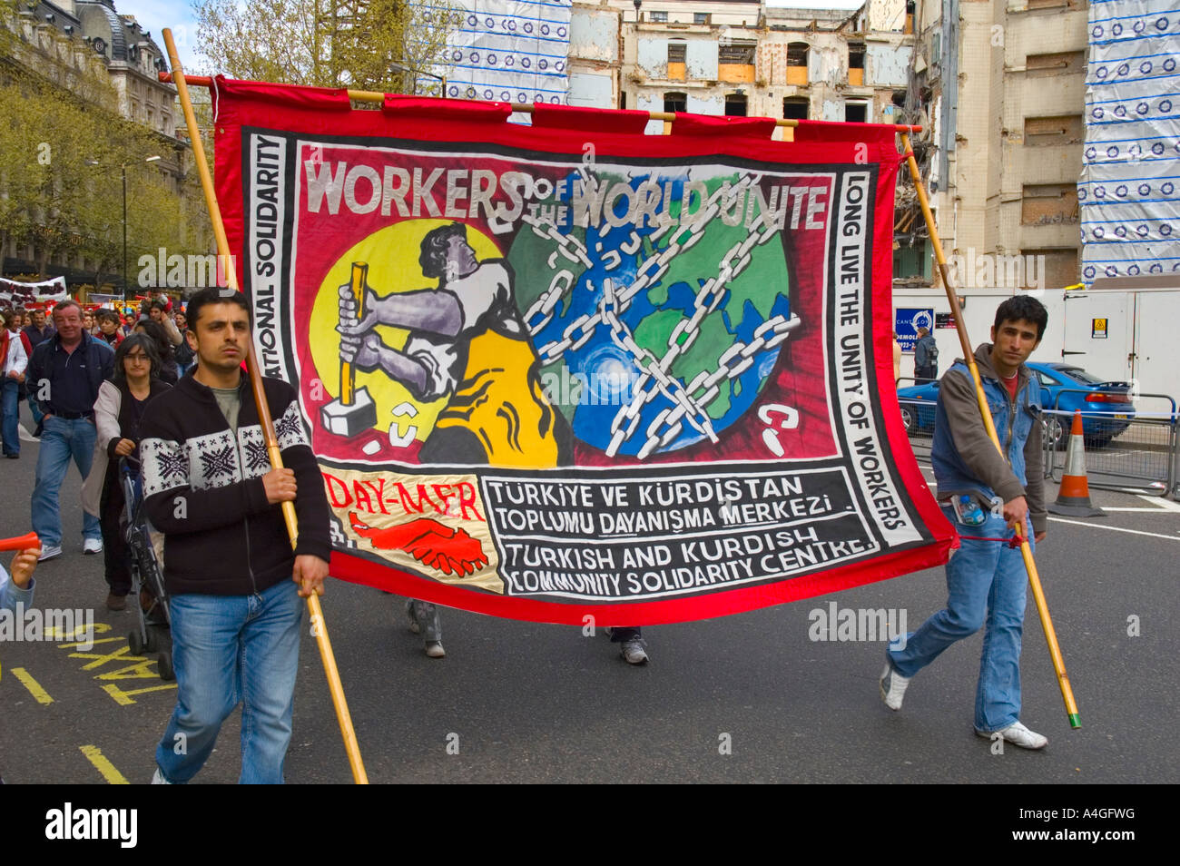 Demonstration in central London England UK Stockfoto