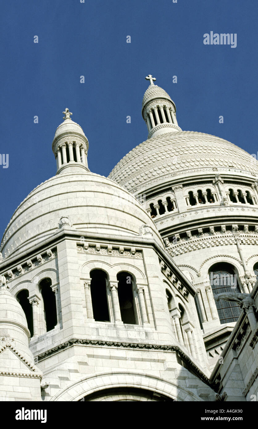 Frankreich Paris Montmartre Sacré Coeur Kirche Detail der Kuppeln Stockfoto