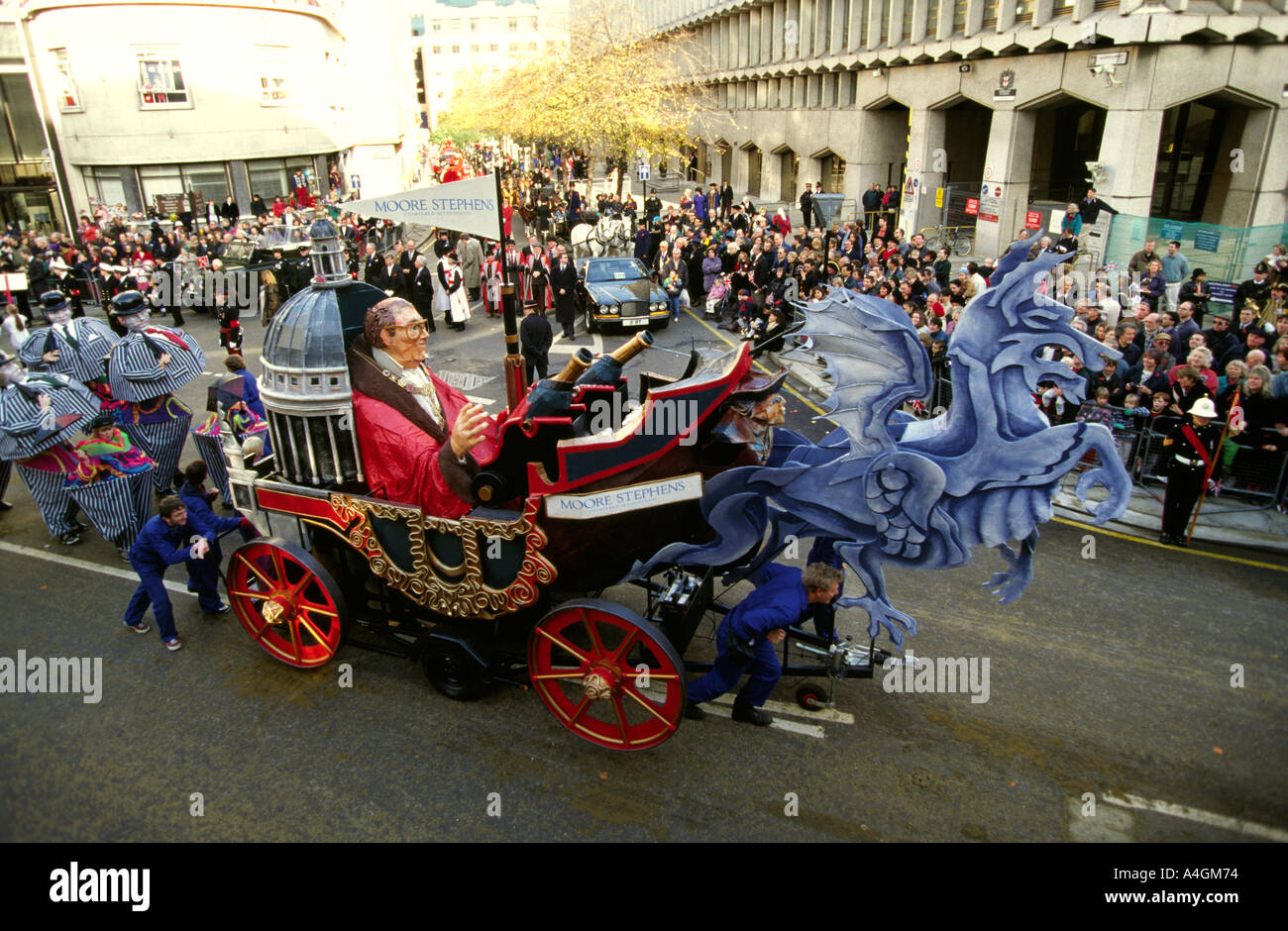 UK London Lord Bürgermeister Show Modell Oberbürgermeister in Kutsche Stockfoto