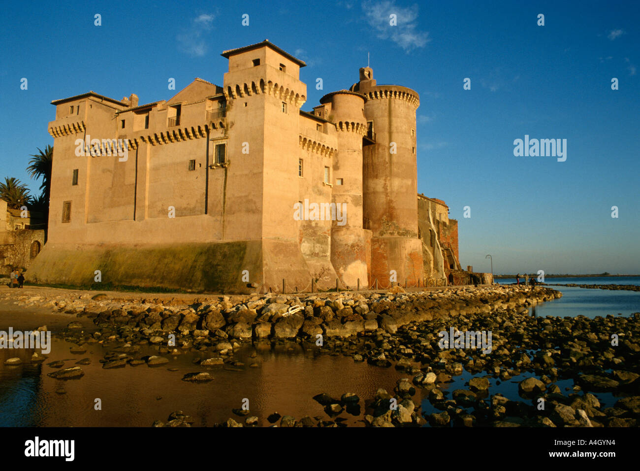 Santa Severa Lazio Italien Castello Orsini Orsini Castle Stockfoto