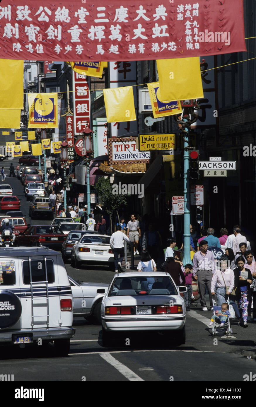 San Francisco, Kalifornien. Grant Street in Chinatown Stockfoto