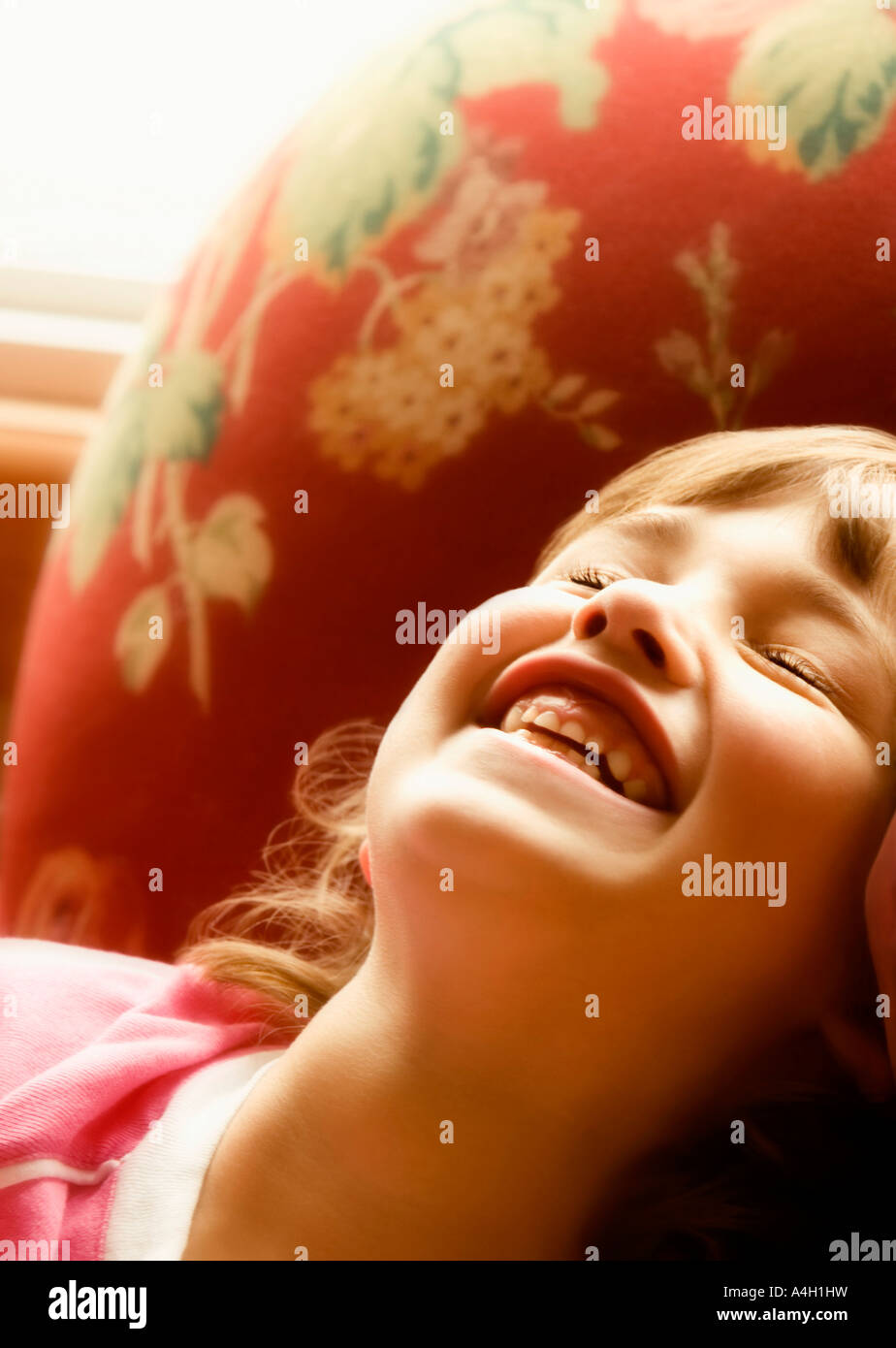 Junges Mädchen Lachen Stockfoto