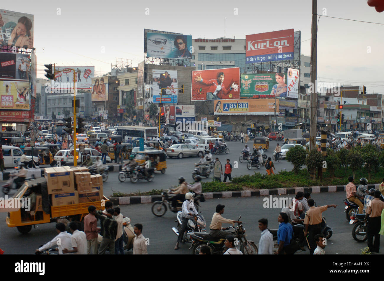 Blick über die Innenstadt, Hyderabad, Indien Stockfoto