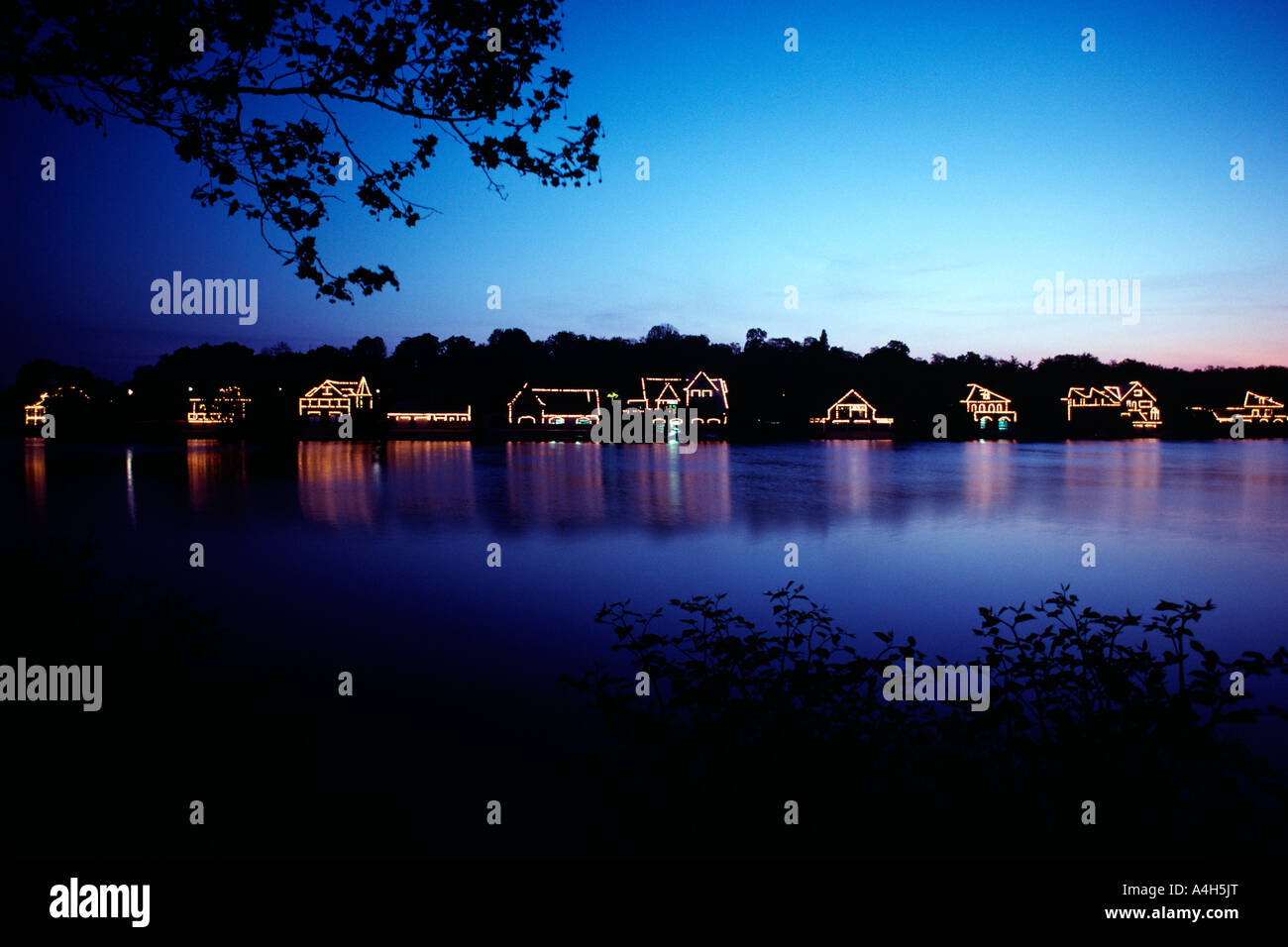 Boot Haus Reihe, Schuylkill River, Fairmont Park, Philadelphia, Usa, Stockfoto