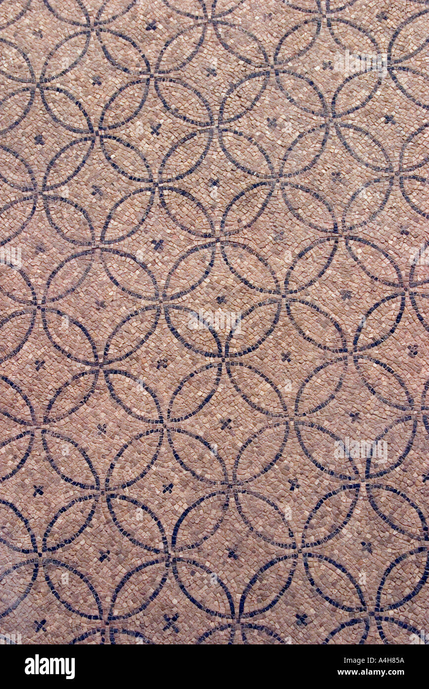 Cordoba Spanien geometrische römisches Mosaik in La Alcazar Stockfoto