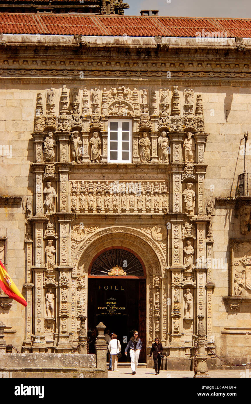 Spanien A Coruña Parador Hostal de Los Reyes Catolicos in Santiago De Compostela Stockfoto