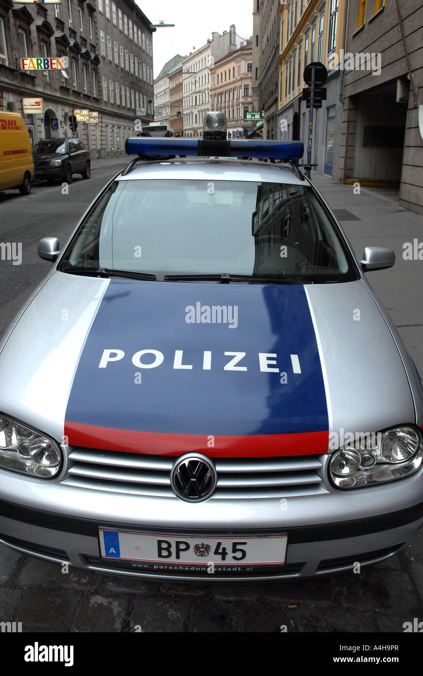Polizeiauto Wien Österreich Stockfoto