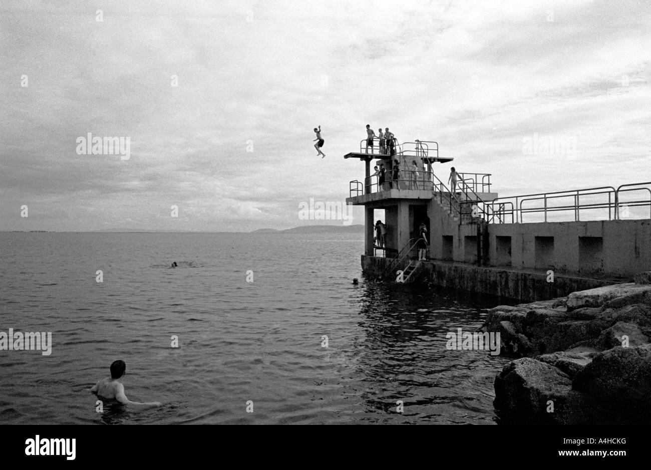 Salz Hügel Sprungbrett Westküste Irlands Stockfoto