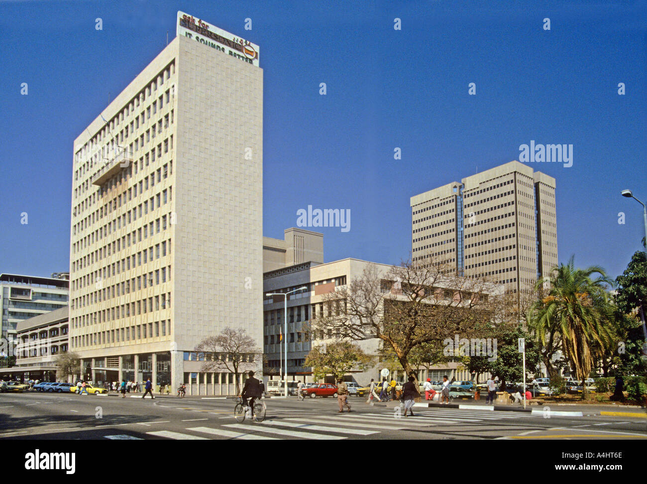 Geschäftsviertel Harare Simbabwe Afrika Stockfoto