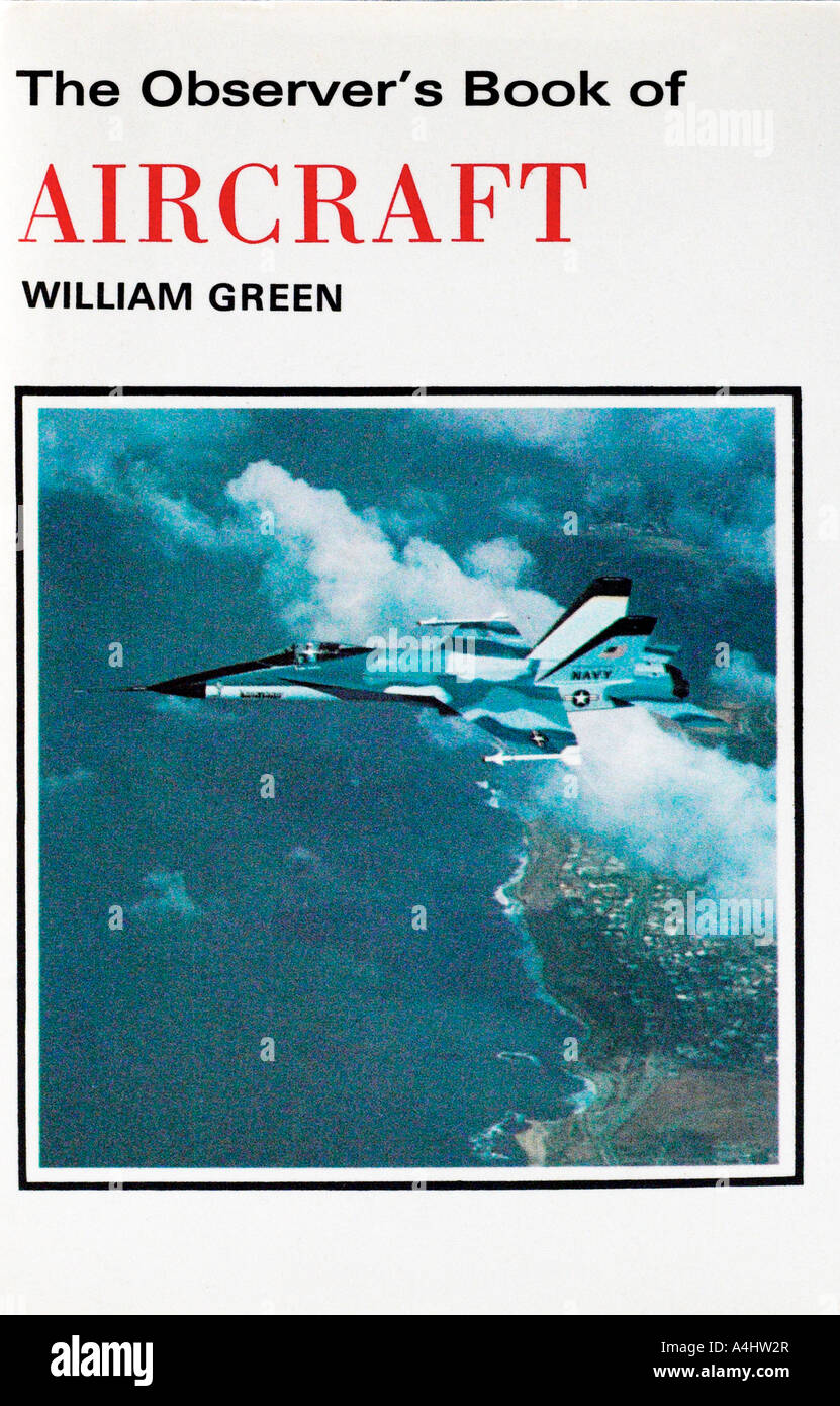 Die Beobachter-Buch von Flugzeugen der 1970er Jahre nur zu redaktionellen Zwecken Stockfoto