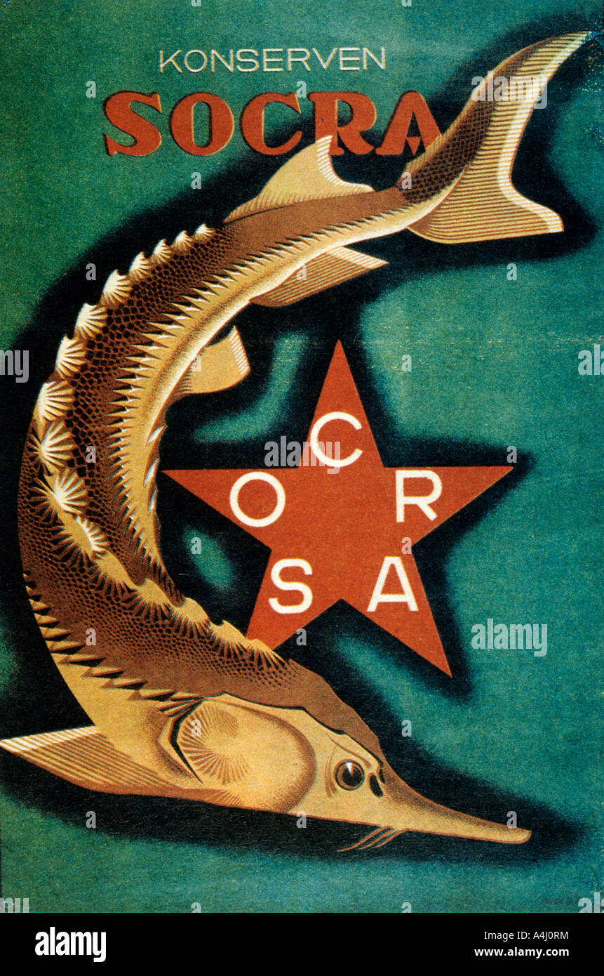 Werbung für eine russische Handel Ausstellung, 1930. Artist: Sergey Igumnov Stockfoto