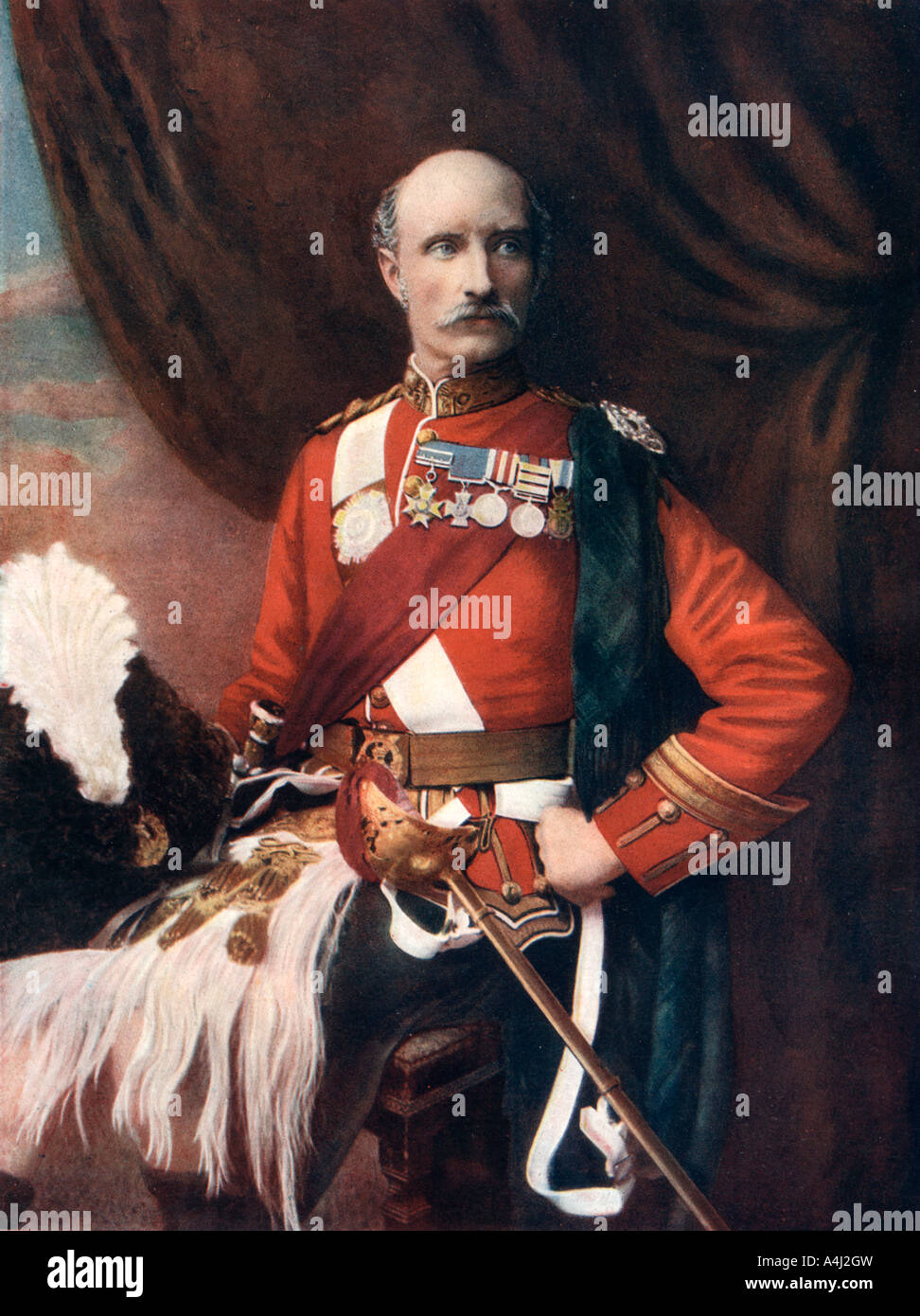 Sir George Stuart White, britischer General, 1902. Artist: Fenster & Grove Stockfoto