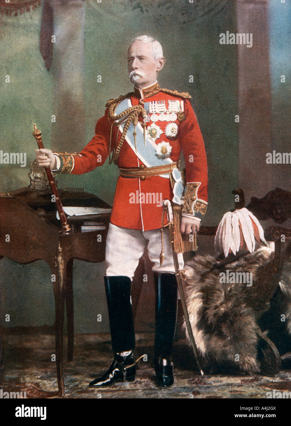 Feldmarschall Lord Roberts, Oberbefehlshaber der Streitkräfte in Südafrika, 1902. Artist: Lafayette Stockfoto