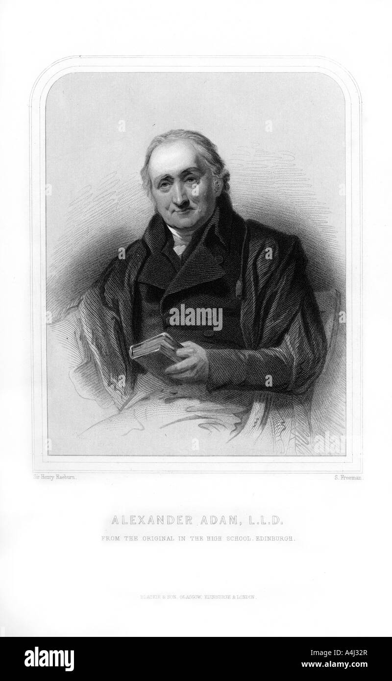 Alexander Adam, Schottischer Lehrer und Schriftsteller auf Römischen Antiquitäten, (1870). Artist: S Freeman Stockfoto