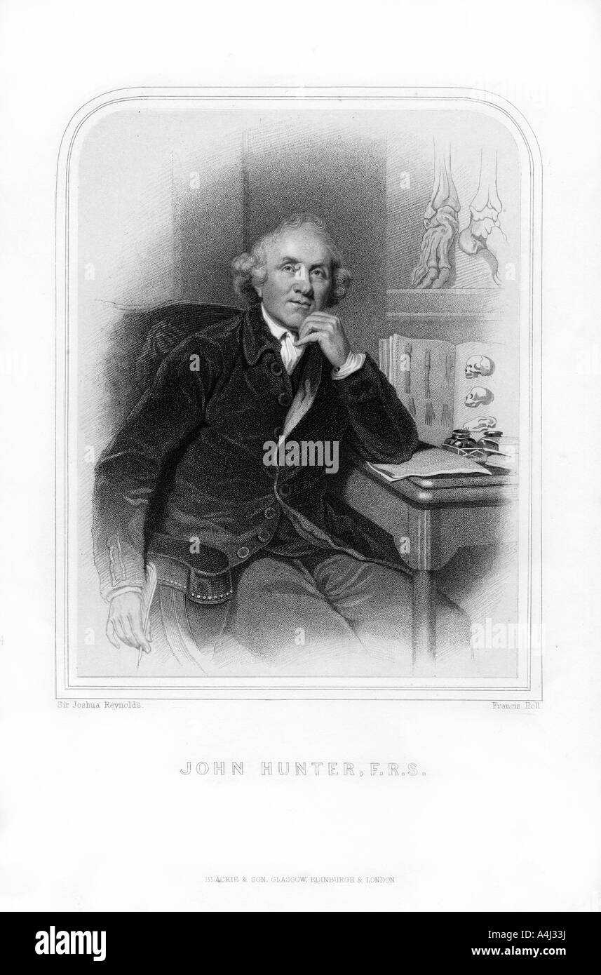 John Hunter, schottische Chirurg, 1870 Künstler: Franz Holl Stockfoto