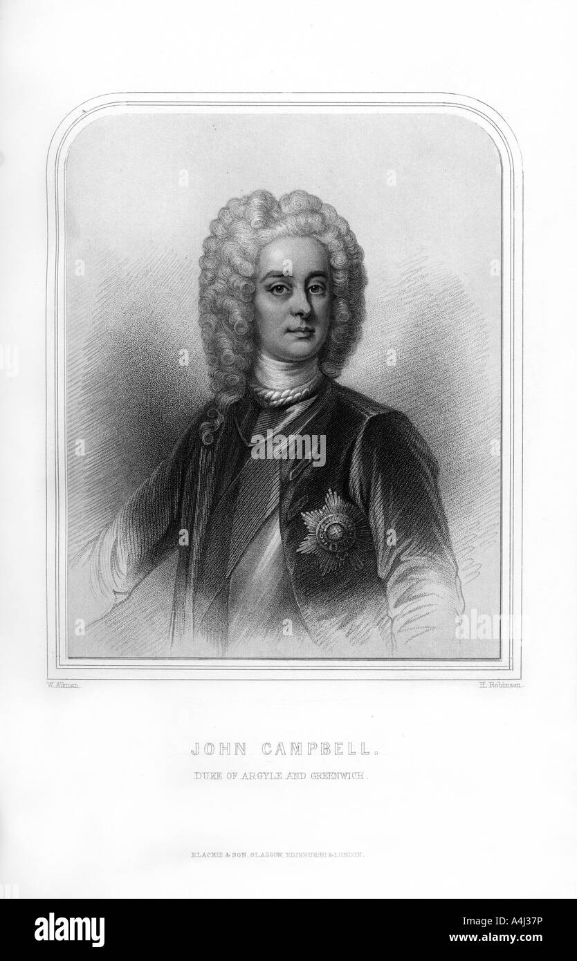 John Campbell, Herzog von Argyll und Greenwich, schottische Soldat und Staatsmann, (1870). Artist: H Robinson Stockfoto