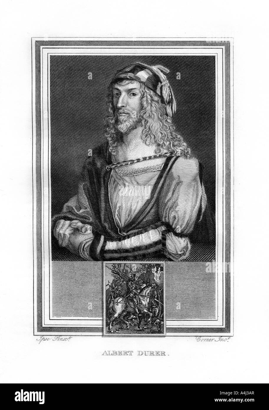 Albrecht Dürer, Deutscher Northern Renaissance Maler und Kupferstecher, (1825). Artist: John Ecke Stockfoto