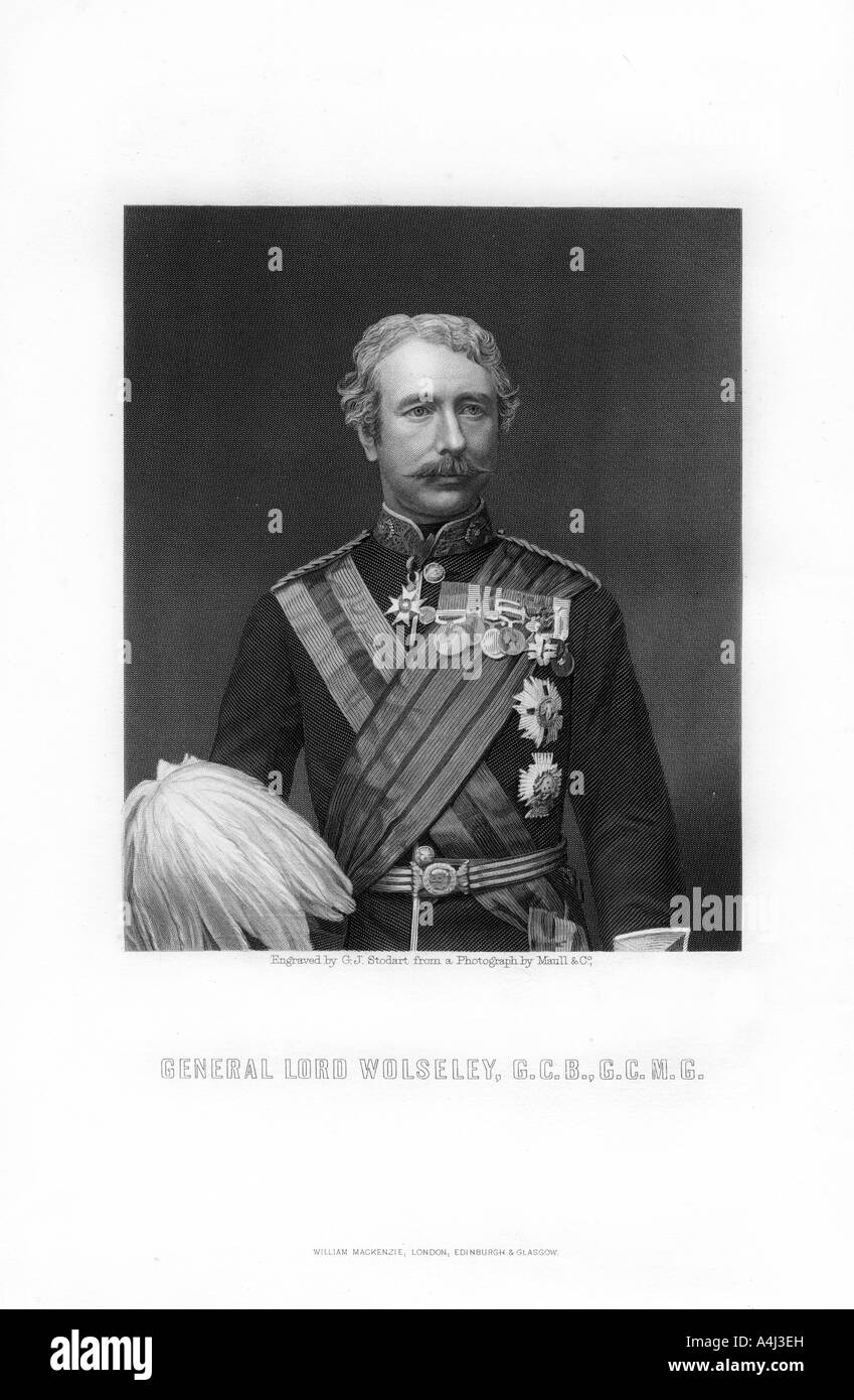 Garnet Joseph Wolseley, 1st Viscount Wolseley, britischer Feldmarschall, 1893 Künstler: George J Stodart Stockfoto