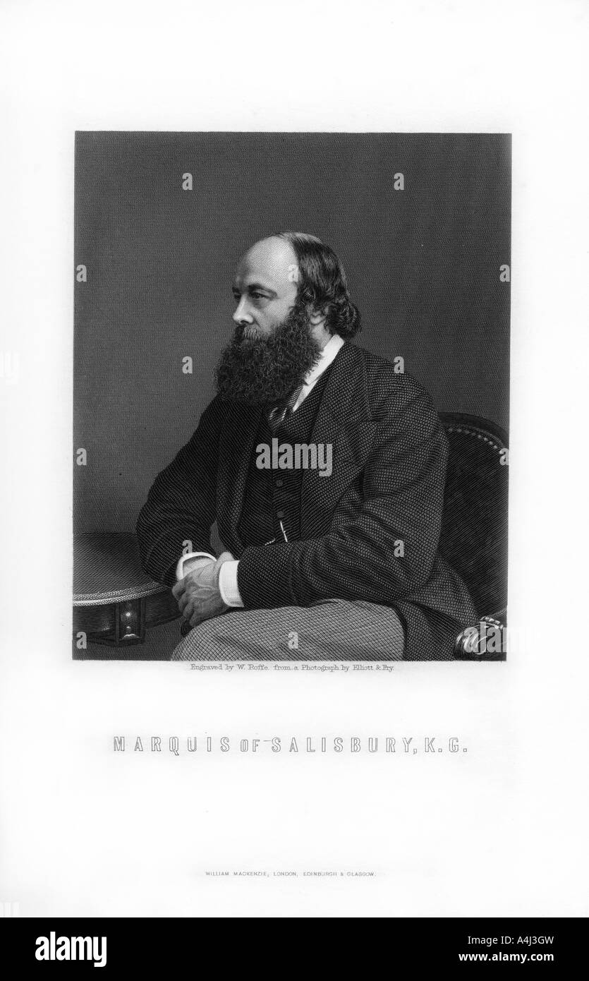 Robert Gascoyne-Cecil, 3 Marquis von Salisbury, englischer Staatsmann und Premierminister, 1893 Künstler: W Roffe Stockfoto