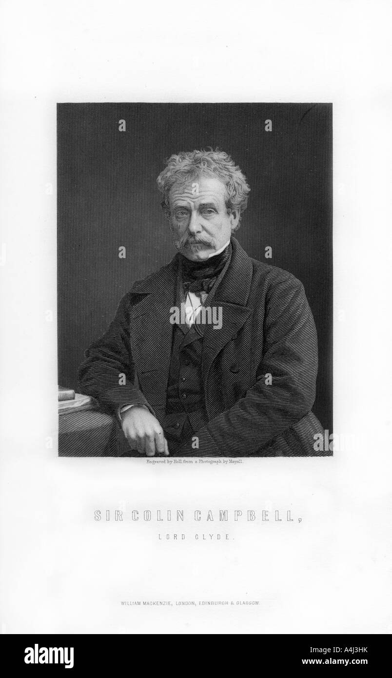 Feldmarschall Sir Colin Campbell, 1. Baron Clyde, (1792-1863), schottischer Soldat, 1893 Künstler: Holl. Stockfoto