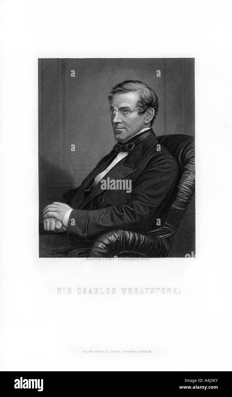 Sir Charles Wheatstone, britischer Erfinder, (1899). Artist: C Cook Stockfoto