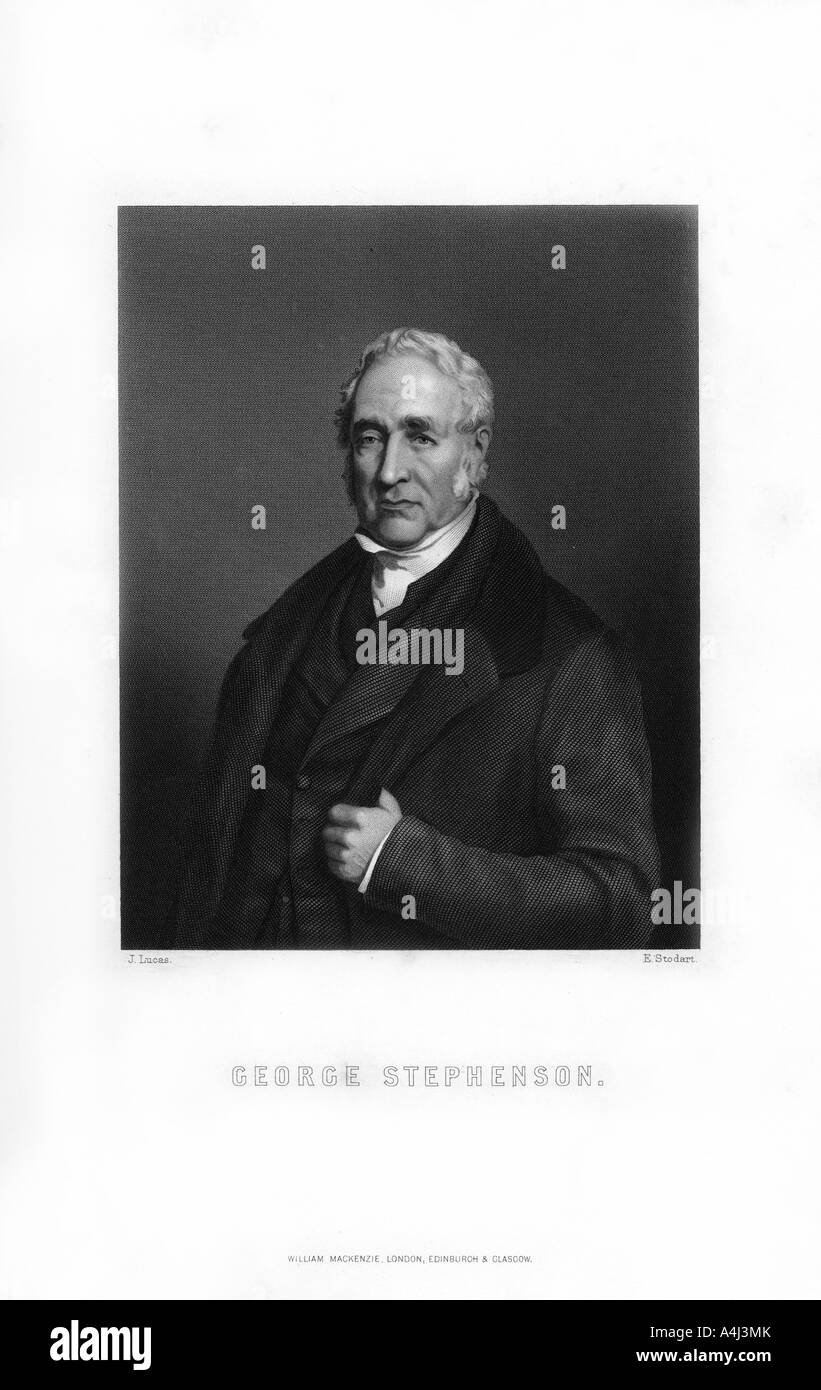 George Stephenson, englischer Ingenieur Mechanisches, (1899). Artist: E Stodart Stockfoto