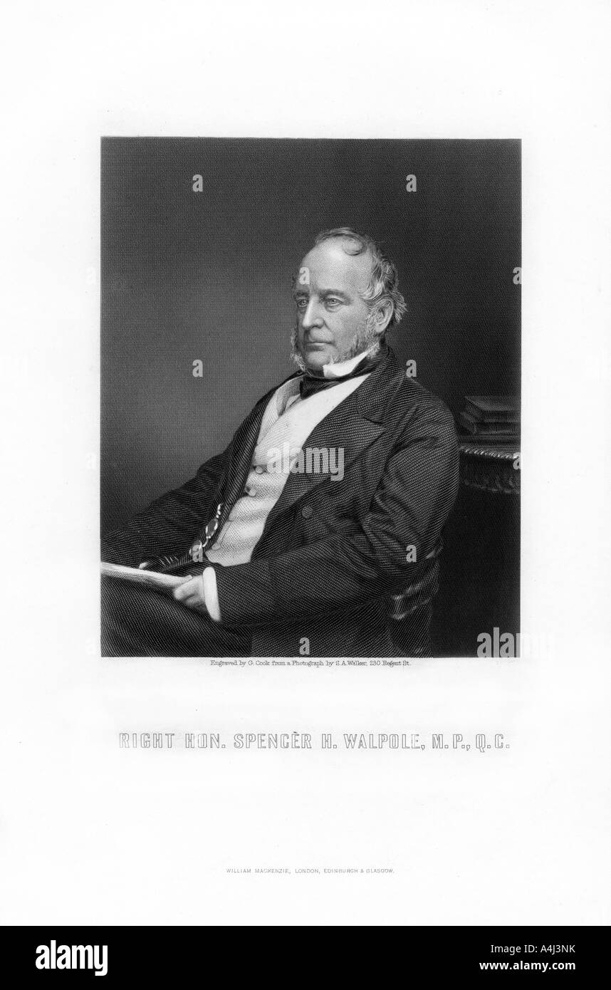 Spencer Horatio Walpole, britischer Politiker, 1881. Artist: G Cook Stockfoto