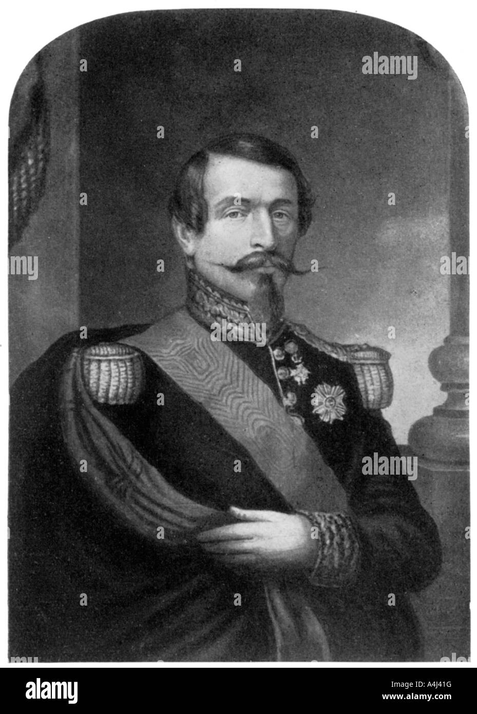 Charles Louis Napoleon Bonaparte, Kaiser der Franzosen, 19. Jahrhundert (1910). Artist: George Baxter Stockfoto