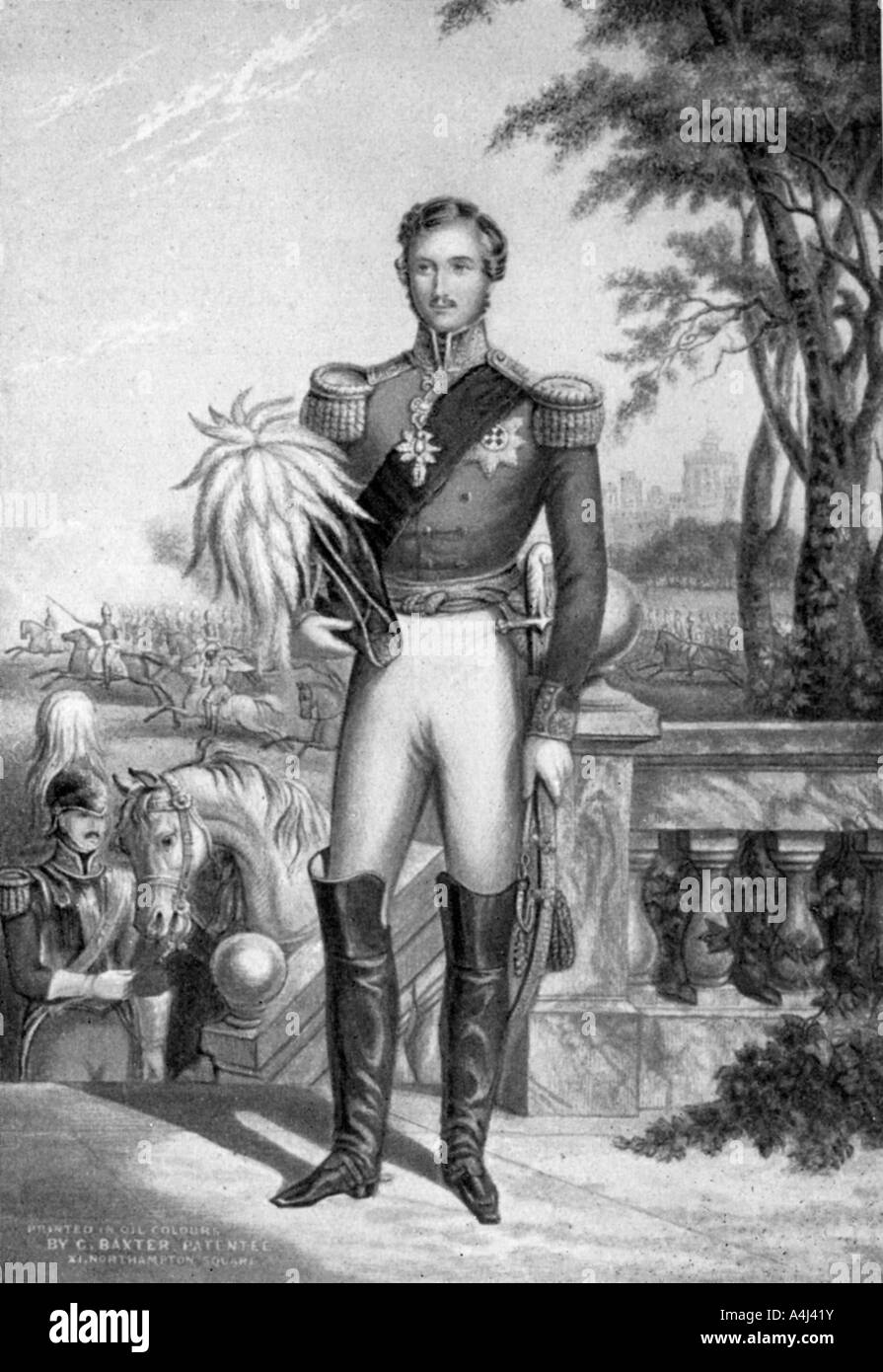 Prinz Albert von Sachsen-Coburg und Gotha, Gemahl von Königin Victoria, c 1840-1861 (1910). Artist: George Baxter Stockfoto