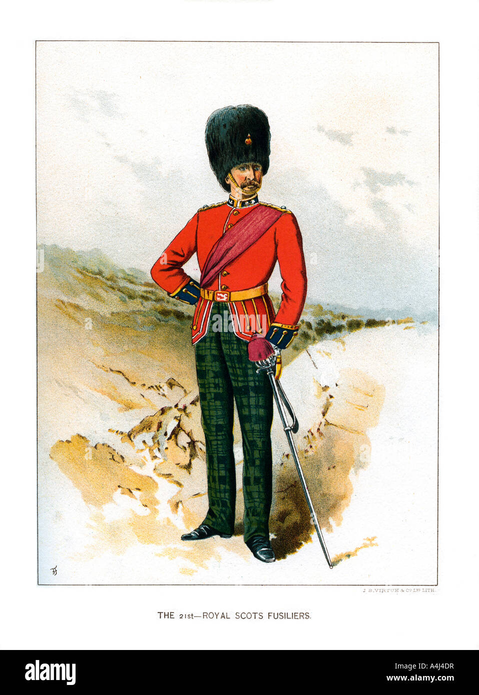 "Das 21 Royal Scots Fusiliers', c 1890. Artist: Unbekannt Stockfoto
